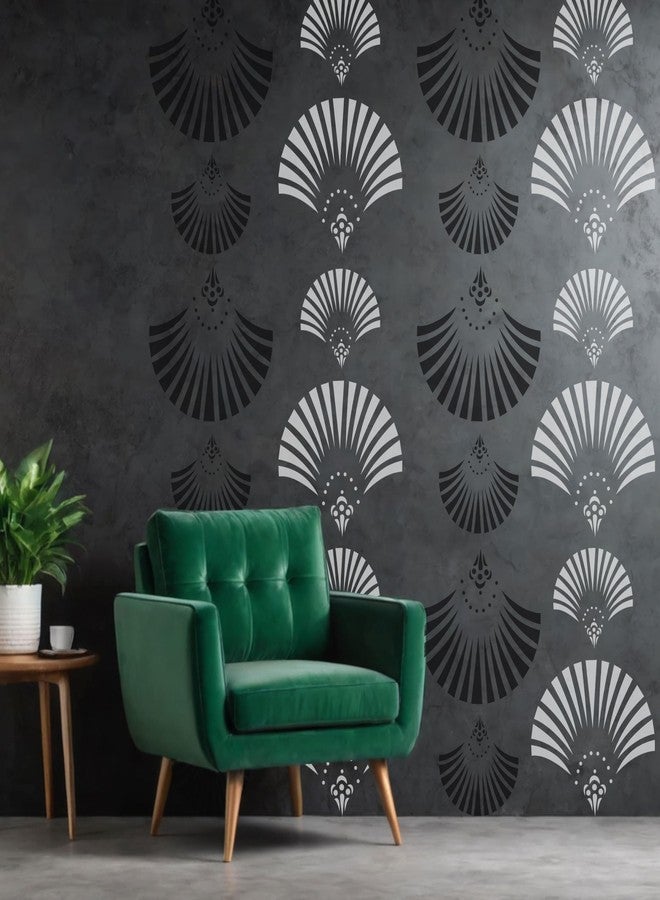 StenCart Combo of 2 Light Burst and Damask Design Jodhpur Stencil for Wall Painting Home DIY Reusable Wall Stencil Design for Wall Decoration (16x24 inch) -Pack of 2 - Image 3
